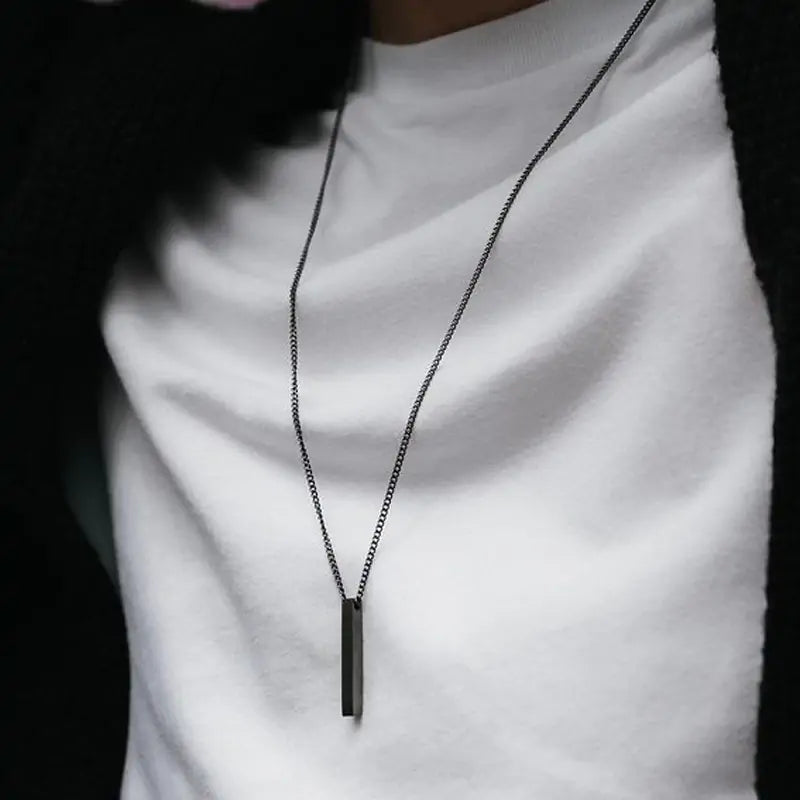 Rectangle Pendant Necklace - Shop Men's Clothing & Accessories With Urban Style - Shirts & hoodies - KING PRESTIGE LIMITED LIABILITY COMPANY